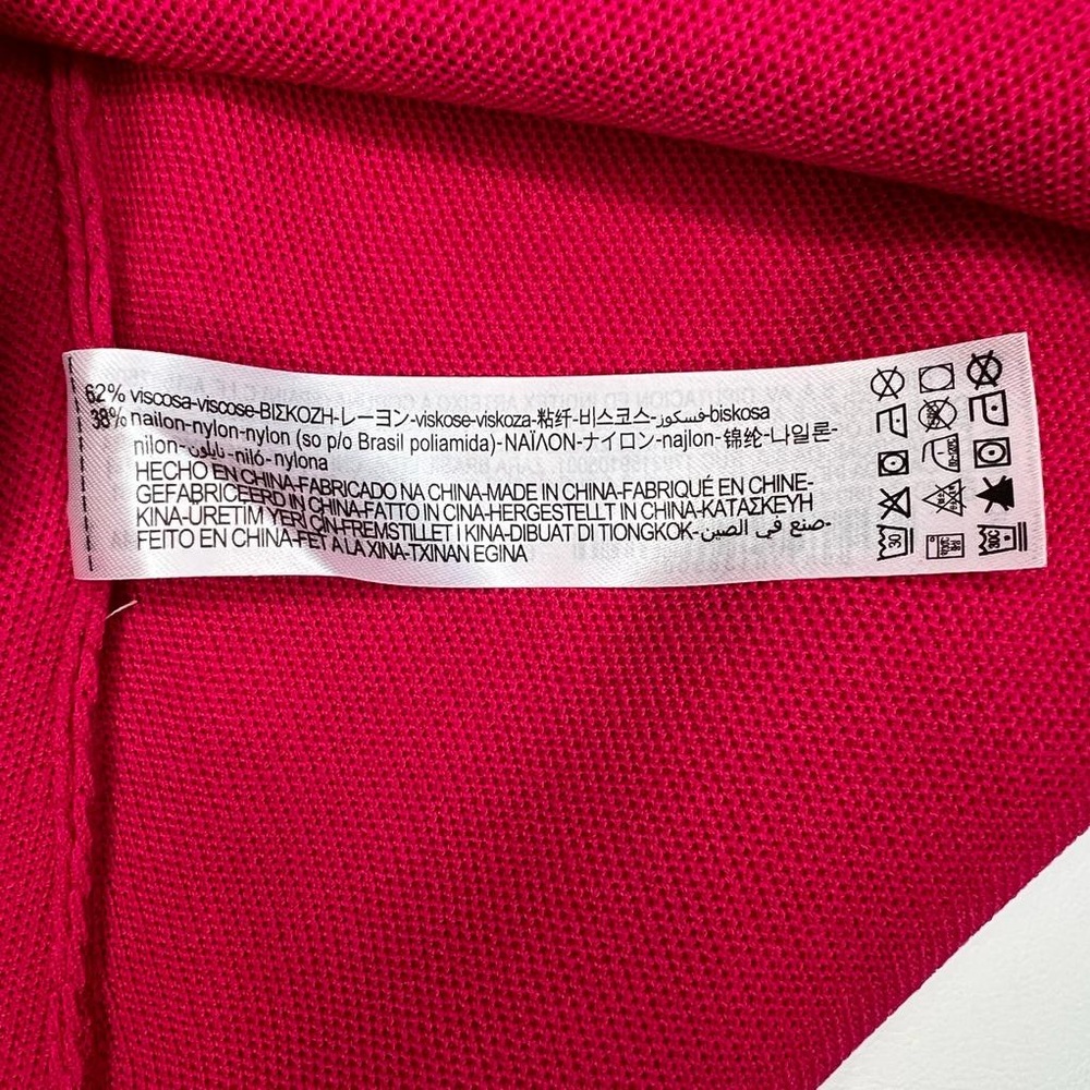 NWT ZARA Strapless Fuchsia Knit Midi Tube Dress Straight Neck 6873/013 SMALL - Picture 9 of 10